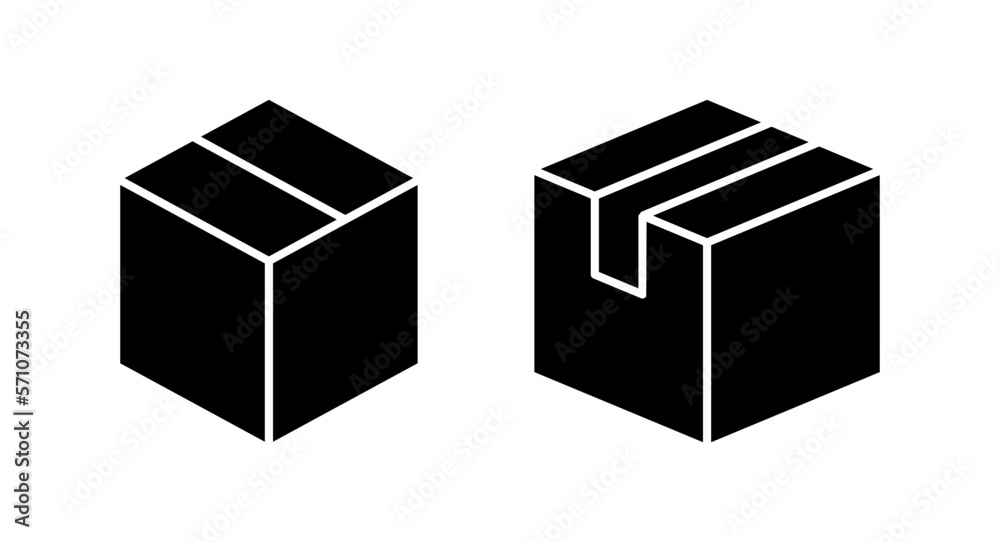 Box icon vector illustration. box sign and symbol, parcel, package Box icon vector illustration. box sign and symbol, parcel, package