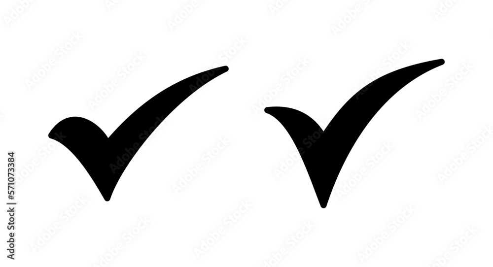 Check mark icon vector illustration. Tick mark sign and symbol Check mark icon vector illustration. Tick mark sign and symbol