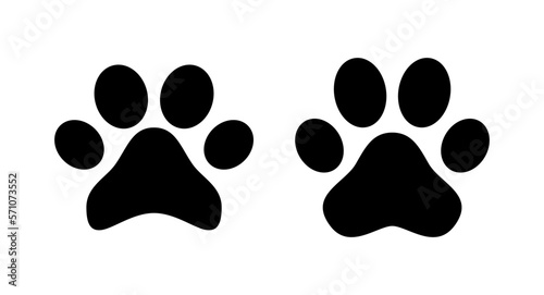 Paw icon vector illustration. paw print sign and symbol. dog or cat paw
