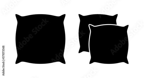 Pillow icon vector illustration. Pillow sign and symbol. Comfortable fluffy pillow