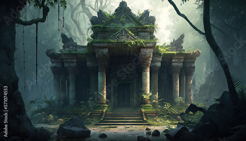Fototapeta Naklejka Na Ścianę i Meble -  Ancient Temple in a Jungle