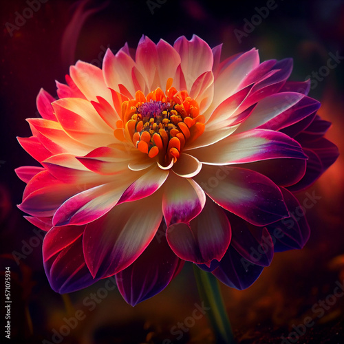 The most beautiful flower in the world, close up. Generative AI