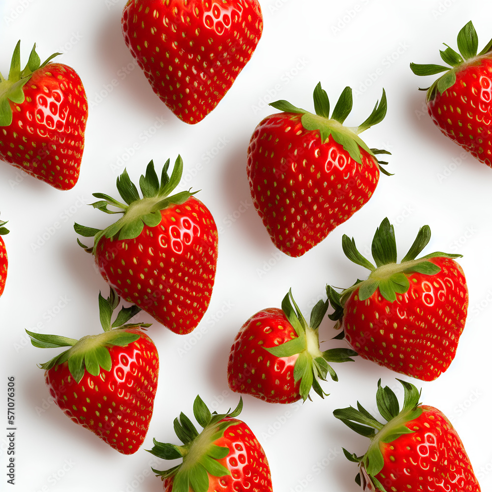 Fresas Rojas Aisladas, creadas con IA Generativa Fresas Rojas Aisladas, creadas con IA Generativa