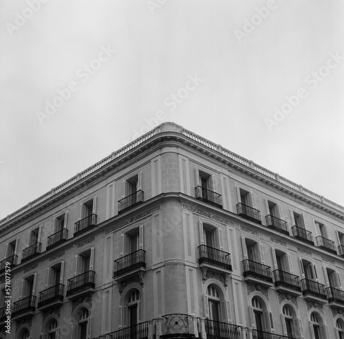 Madrid, Spain on Black and White 120mm Medium Format Architecture