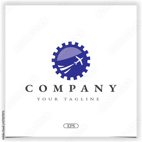 airplane mechanic logo premium elegant template vector eps 10