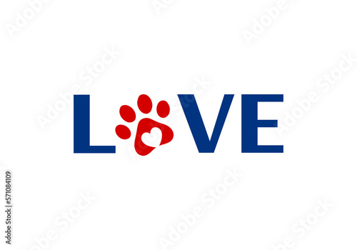 Logotype loves pets, for pet lovers.