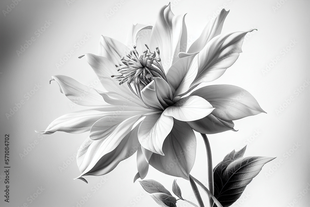 Clematis Flowers, Illustration, Generative AI