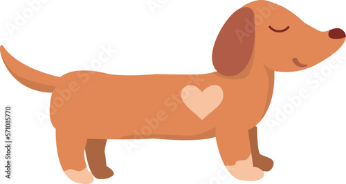 Cute dachshund dog design