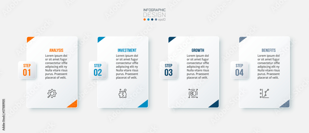 Infographic template business concept with step. Infographic template business concept with step.