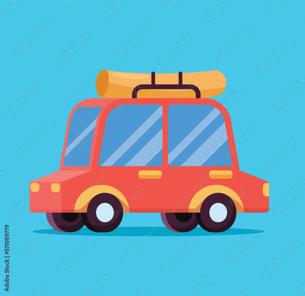 car on vacation isolated vector illustration car on vacation isolated vector illustration