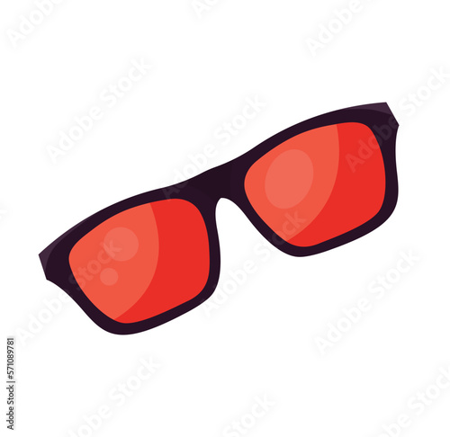 sunglasses isolated cartoon icon vector illustration
