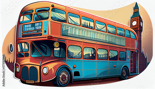 double decker england bus photo