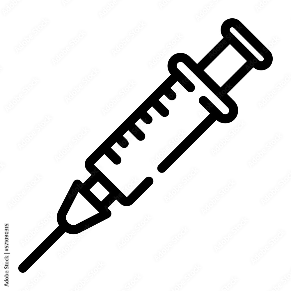 syringe line icon syringe line icon