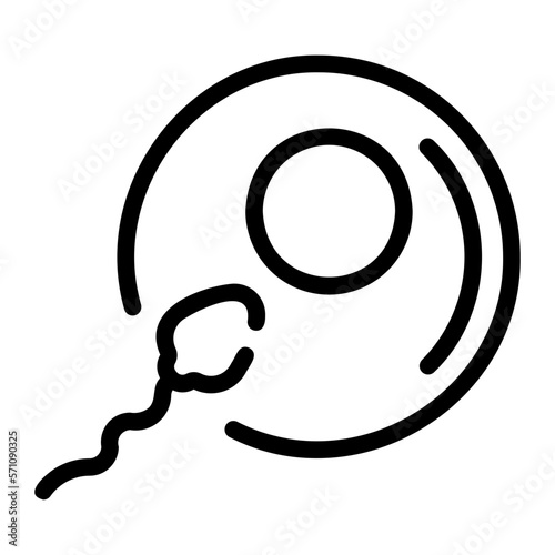 fertilization line icon