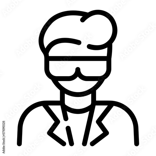 scientist line icon
