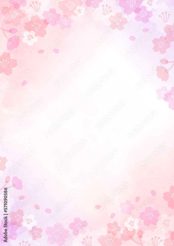 桜の背景素材　ピンク系