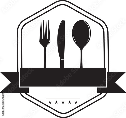 Restaurant cafe logo design vector illustration photo