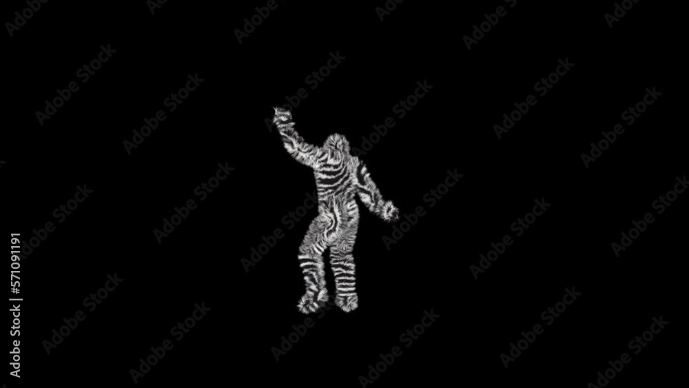 Party Animal Hairy Yeti Dancer 3D Animation With Alpha Video Party Animal Hairy Yeti Dancer 3D Animation With Alpha Video