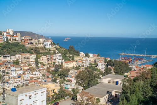 Views of skikda, city in the north east of Algeria photo