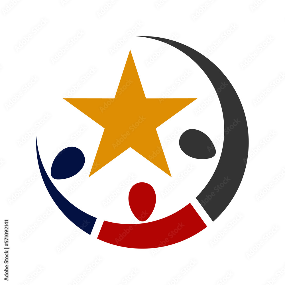 Teamwork concept logo template Icon Illustration Brand Identity. Isolated and flat illustration. Vector graphic Teamwork concept logo template Icon Illustration Brand Identity. Isolated and flat illustration. Vector graphic