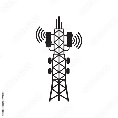 Transmitting tower,satellite signal icon symbol,vector illustration design template