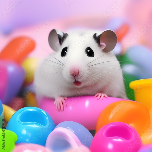 cute cartoon hamster 3d
