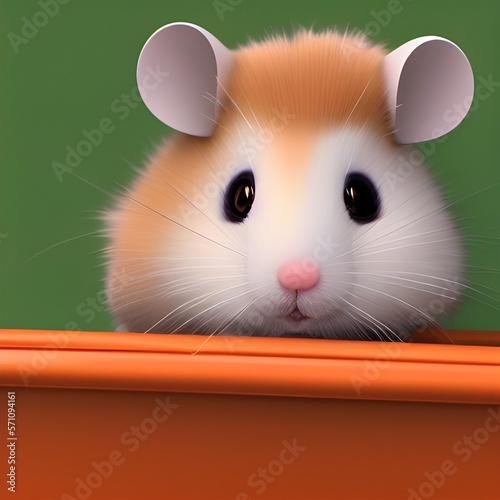 cute cartoon hamster 3d