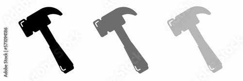 Hammer. Hammer illustration on white background. Stock vector illustration.