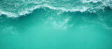 Turquoise sea wave crashing against the coast, captured from a top-view perspective. ample copy space, making it the perfect layout concept for text and advertising. ai