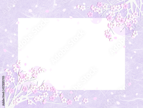 満開の桜のフレーム