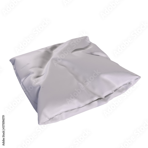 white pillow isolated on transparent background