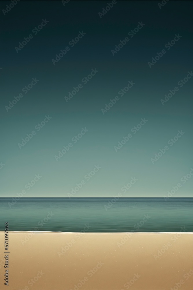 Soft gradient sky and horizon line with Generative AI Soft gradient sky and horizon line with Generative AI