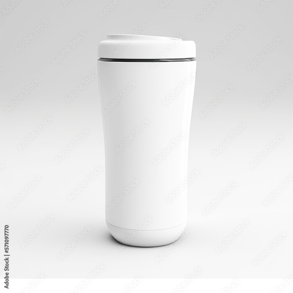 Clean and Simple Blank White Coffee Tumbler Mockup - AI Generated Clean and Simple Blank White Coffee Tumbler Mockup - AI Generated