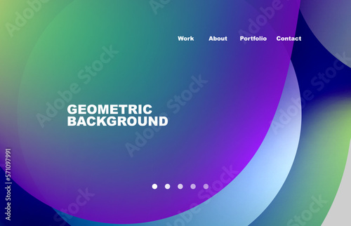 Abstract liquid background for your landing page design. Web page for website or mobile app wallpaper