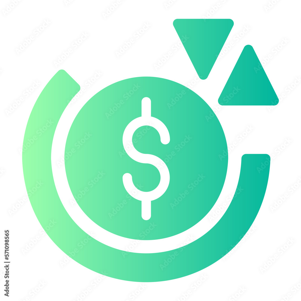return on investment gradient icon return on investment gradient icon