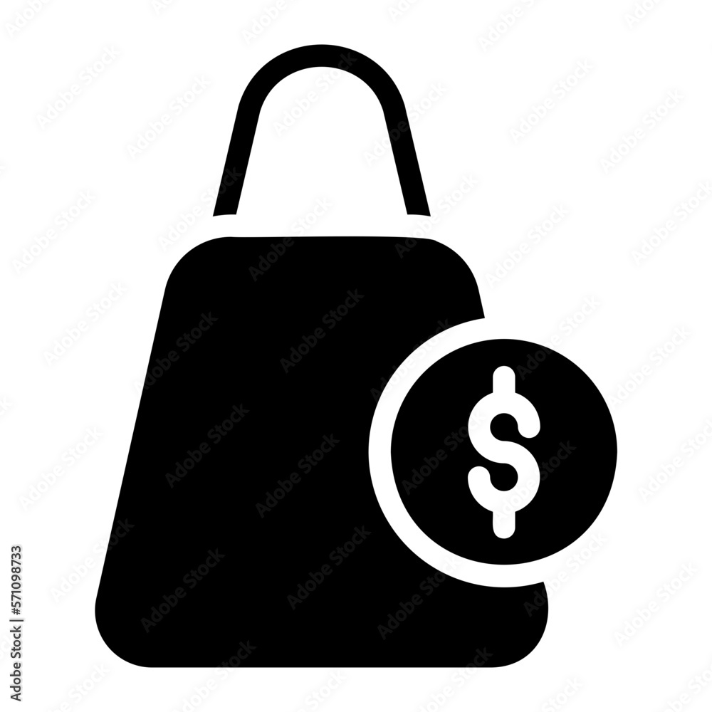 shopping bag glyph icon