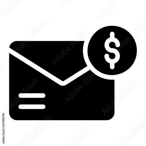paycheck glyph icon
