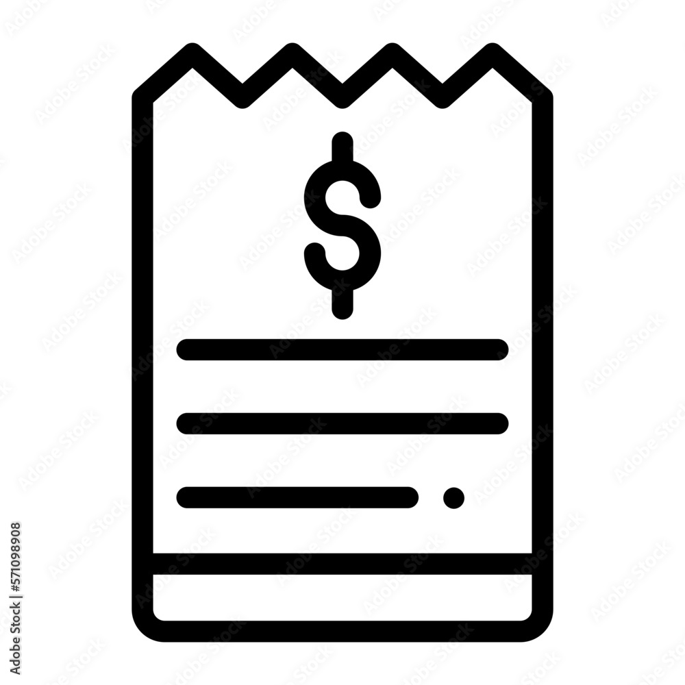 invoice line icon invoice line icon