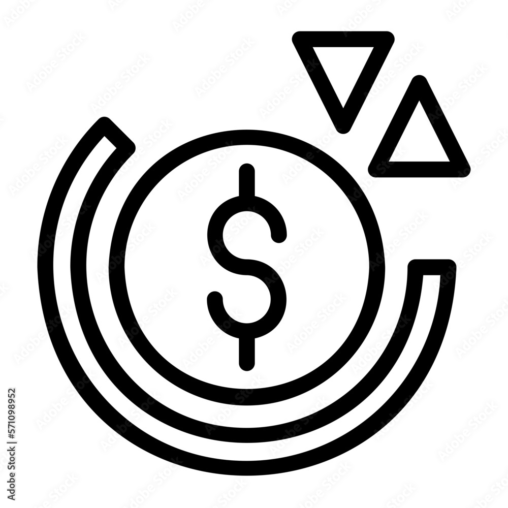 return on investment line icon return on investment line icon