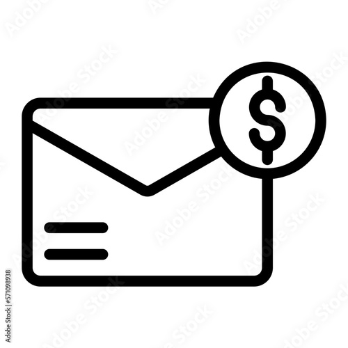 paycheck line icon