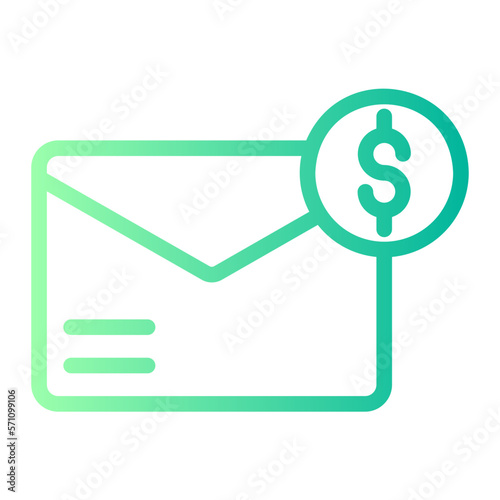 paycheck gradient icon