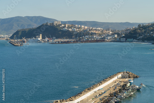 View of the coast of Skikda, North Algeria photo