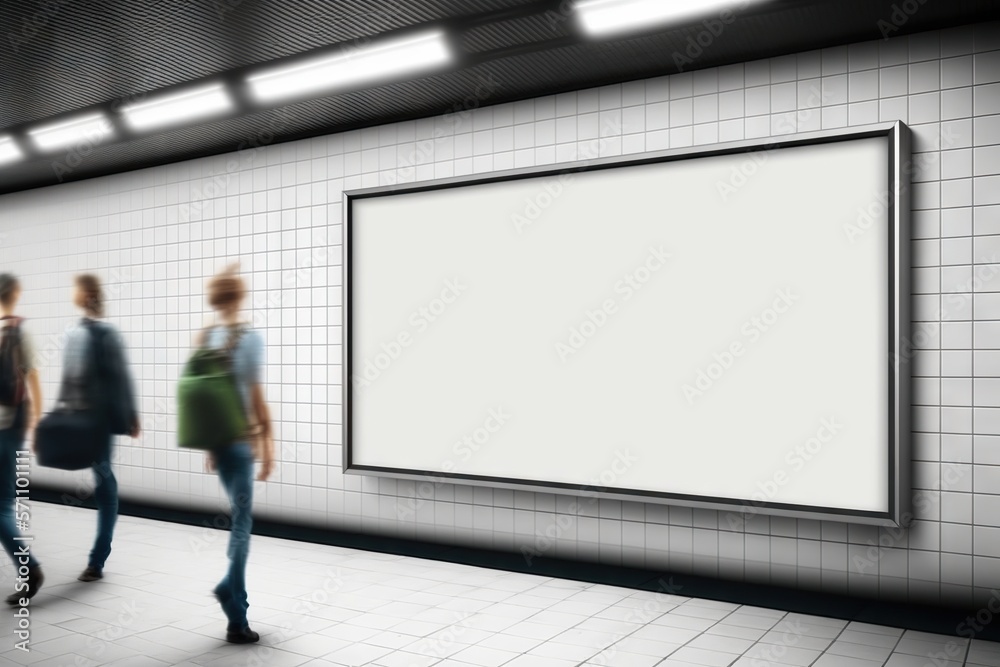 Commercial Billboard. Banner billboard mockup for advertising in city useful for design. Mock up Generative AI Commercial Billboard. Banner billboard mockup for advertising in city useful for design. Mock up Generative AI