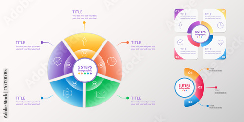 Business infographics. A set of diagrams and pie charts. 3 D. Vector illustration.