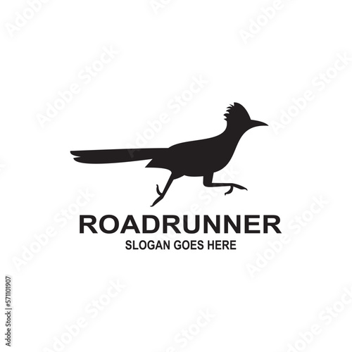 roadrunner bird logo icon vector photo