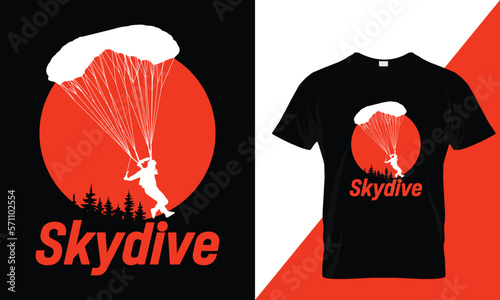 Skydive vintage t-shirt design