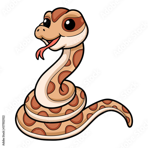 Cute daboia russelii snake cartoon