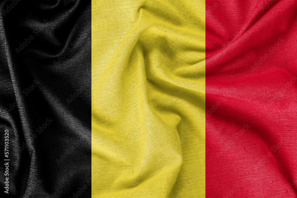 Belgium country flag background realistic silk fabric Belgium country flag background realistic silk fabric