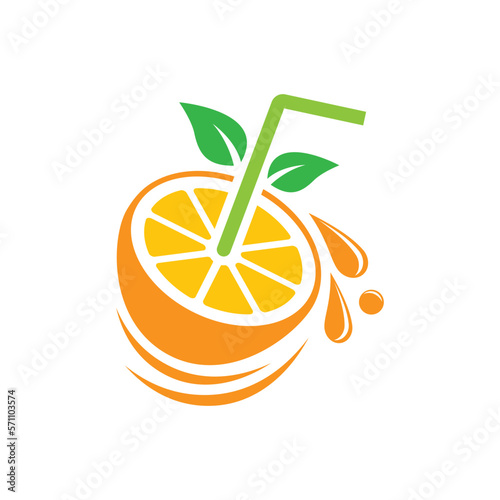 Orange juice logo images illustration
