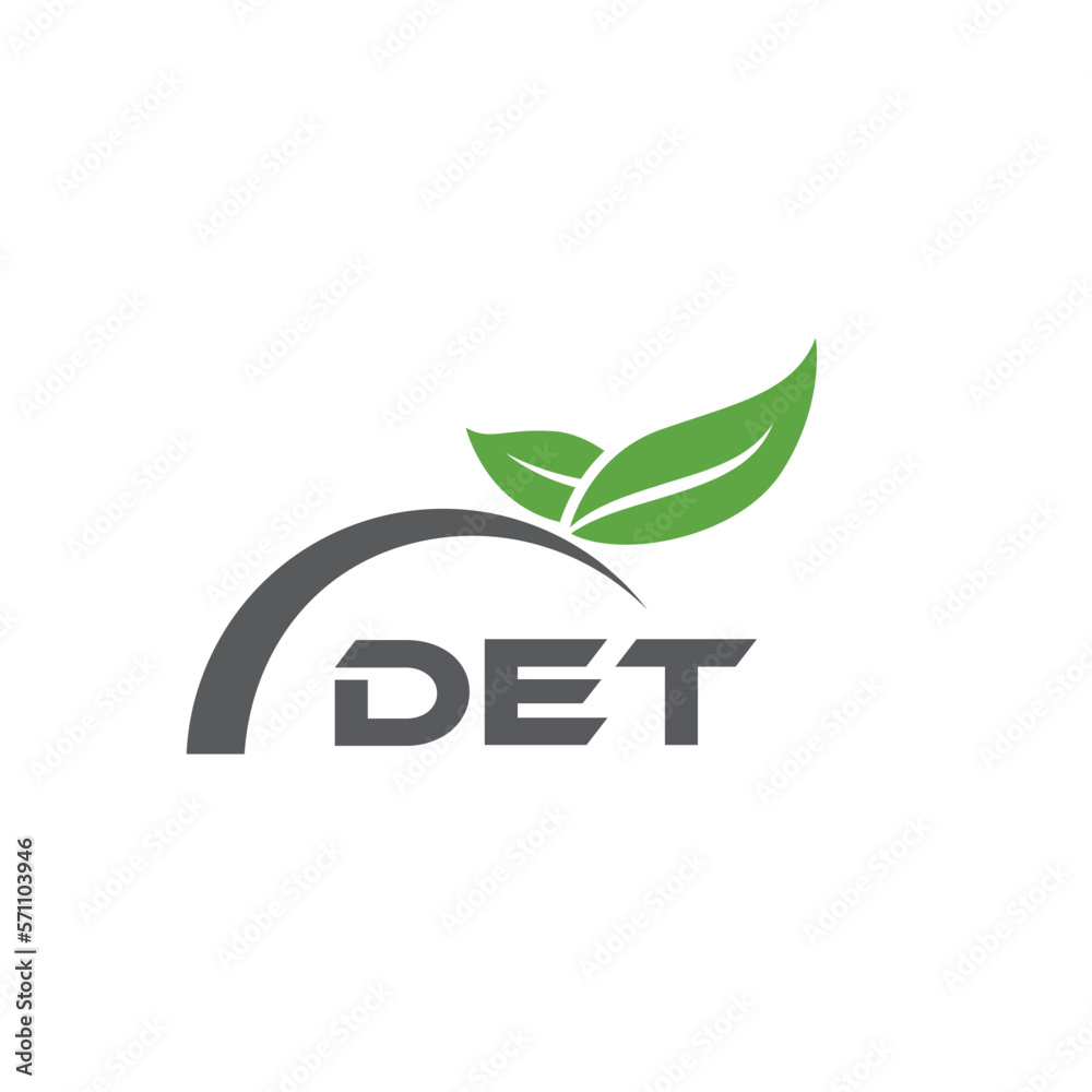 DET letter nature logo design on white background. DET creative initials letter leaf logo concept. DET letter design. DET letter nature logo design on white background. DET creative initials letter leaf logo concept. DET letter design.